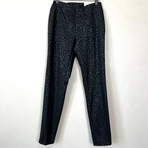 NWT Soft Surroundings Pants Women Small Leopard Animal Print Edgy Dark Glam Chic - Picture 1 of 11